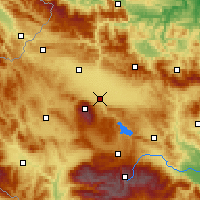 Nearby Forecast Locations - Sófia - Mapa