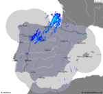 imagens da precipitação de Portugal 09:20 UTC